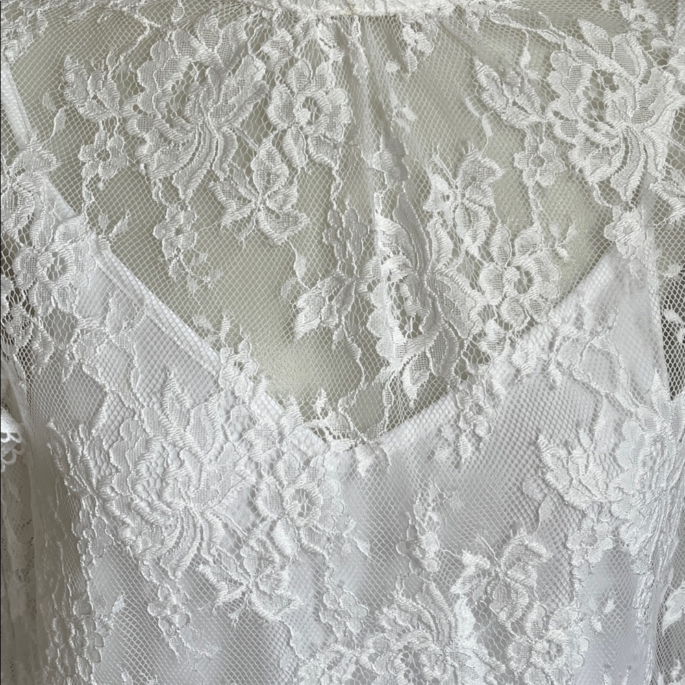 Express Ruffle Lace Top - Picture 2 of 8